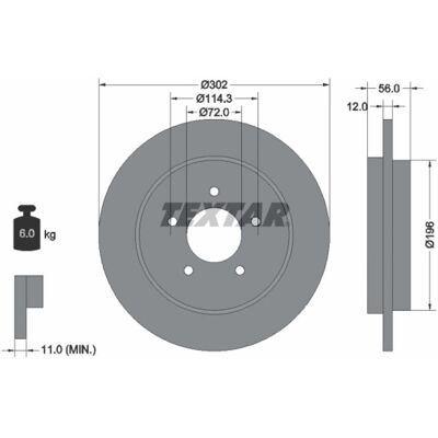 TEXTAR 92197803 Disque de frein - Compatible avec Ford Maverick SUV, Mazda Tribute - Publicité TEXTAR 92197803 Disque de frein - Compatible avec Ford Maverick SUV, Mazda Tribute - Publicité