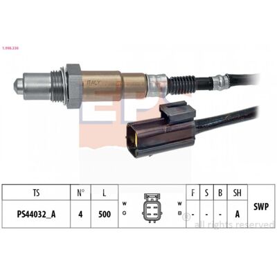 Sonde lambda EPS 1.998.336 - Chauffée, Fabriquée en Italie - KIA, Hyundai - Publicité Sonde lambda EPS 1.998.336 - Chauffée, Fabriquée en Italie - KIA, Hyundai - Publicité