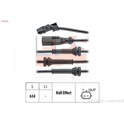 Capteur ABS FACET 1.960.056 Italien - OE 634 - Longueur câble 634mm - Publicité Capteur ABS FACET 1.960.056 Italien - OE 634 - Longueur câble 634mm - Publicité