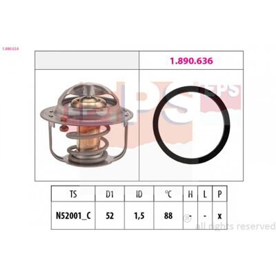 Thermostat EPS 1.880.554 - Contrôle d'eau, Italie, 52mm - Publicité Thermostat EPS 1.880.554 - Contrôle d'eau, Italie, 52mm - Publicité