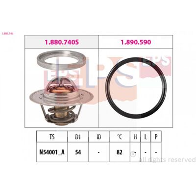 EPS 1.880.740 - Thermostat pour Audi et Seat - 82°C, 54mm - Publicité EPS 1.880.740 - Thermostat pour Audi et Seat - 82°C, 54mm - Publicité