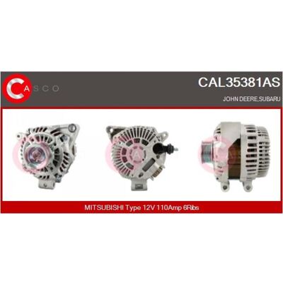 Alternateur CASCO CAL35381AS - 12V 110A pour Subaru Forester IV - Publicité Alternateur CASCO CAL35381AS - 12V 110A pour Subaru Forester IV - Publicité