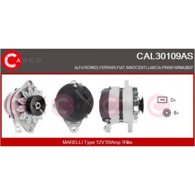 CASCO CAL30109AS - Alternateur pour Fiat OEM - Publicité CASCO CAL30109AS - Alternateur pour Fiat OEM - Publicité