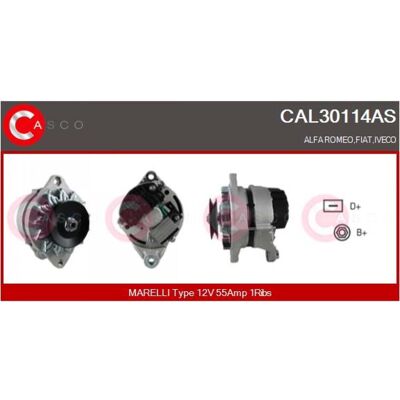 Alternateur Casco 8058642078088 - 55A courant - Publicité Alternateur Casco 8058642078088 - 55A courant - Publicité