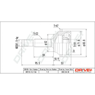 Kit de joints d'arbre de transmission Chevrolet Aveo - 149mm - Publicité Kit de joints d'arbre de transmission Chevrolet Aveo - 149mm - Publicité