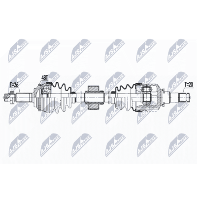 Arbre de transmission Toyota NPW-TY-139 - Avant Droit - Publicité Arbre de transmission Toyota NPW-TY-139 - Avant Droit - Publicité