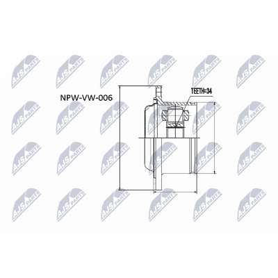 NTY NPW-VW-006 - Kit de joints d'arbre de transmission pour Audi & VW - Essieu avant - Publicité NTY NPW-VW-006 - Kit de joints d'arbre de transmission pour Audi & VW - Essieu avant - Publicité