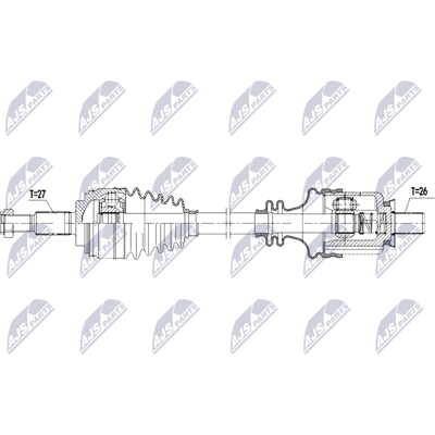 Arbre de transmission NPW-RE-208 de NTY pour Renault Kangoo - Arbre de transmission - Publicité Arbre de transmission NPW-RE-208 de NTY pour Renault Kangoo - Arbre de transmission - Publicité
