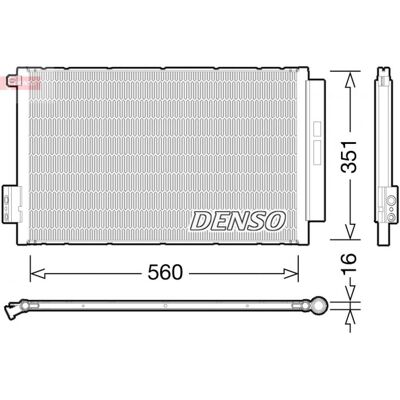 Condenseur de climatisation DENSO DCN09043 - Avec déshydrateur, R134a, FIAT - Publicité Condenseur de climatisation DENSO DCN09043 - Avec déshydrateur, R134a, FIAT - Publicité