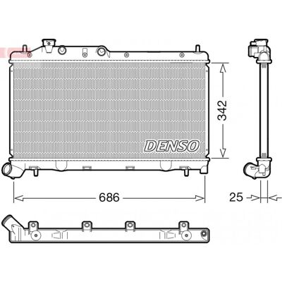 DENSO DRM36026 Subaru Legacy Impreza Forester XV - Radiateur - Publicité DENSO DRM36026 Subaru Legacy Impreza Forester XV - Radiateur - Publicité