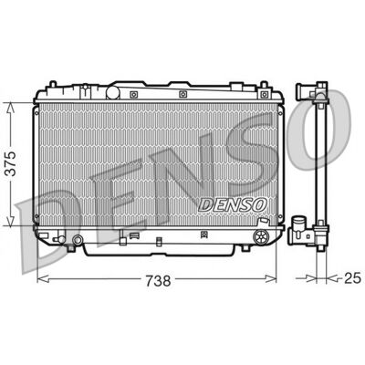 DENSO DRM50021 Radiateur d'eau - Radiateur - Publicité DENSO DRM50021 Radiateur d'eau - Radiateur - Publicité