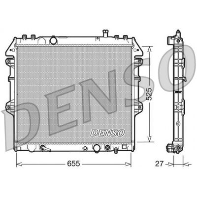 DENSO DRM50045 Radiateur moteur en aluminium - Pour Toyota Hilux 3 Pickup - Publicité DENSO DRM50045 Radiateur moteur en aluminium - Pour Toyota Hilux 3 Pickup - Publicité