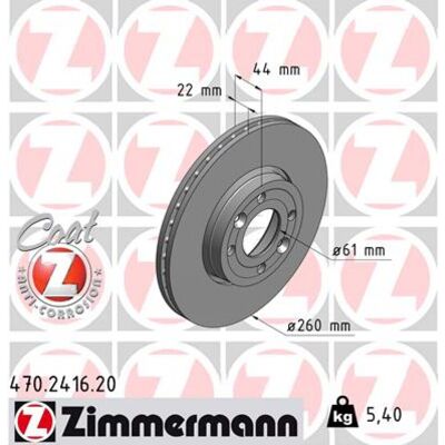 Disque de frein Zimmermann - Ventilé 260mm - Haut carbone - ECE R90 - Pièces Auto - Publicité Disque de frein Zimmermann - Ventilé 260mm - Haut carbone - ECE R90 - Pièces Auto - Publicité