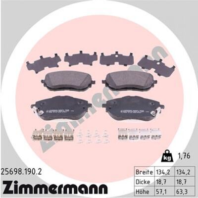 Zimmermann Plaquettes de frein avant pour Toyota Auris Corolla - Système de freinage - Publicité Zimmermann Plaquettes de frein avant pour Toyota Auris Corolla - Système de freinage - Publicité