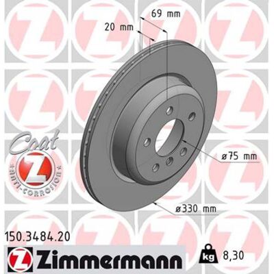 ZIMMERMANN Disque de frein - Aéré - 330mm - Publicité ZIMMERMANN Disque de frein - Aéré - 330mm - Publicité