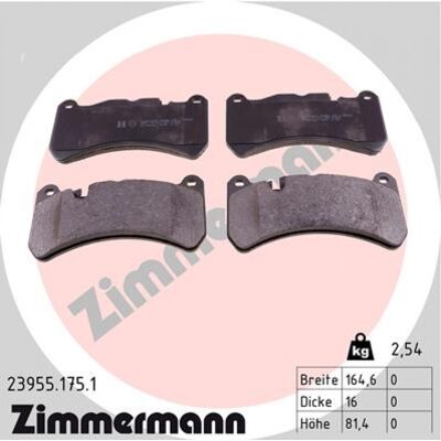 Zimmermann 23955.175.1 Plaquettes de frein pour Mercedes Clk Slk - Publicité Zimmermann 23955.175.1 Plaquettes de frein pour Mercedes Clk Slk - Publicité