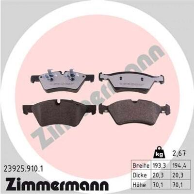 Zimmermann Ensemble de Plaquettes de Frein - Durable, Qualité Allemande, Compatible Mercedes - Publicité Zimmermann Ensemble de Plaquettes de Frein - Durable, Qualité Allemande, Compatible Mercedes - Publicité