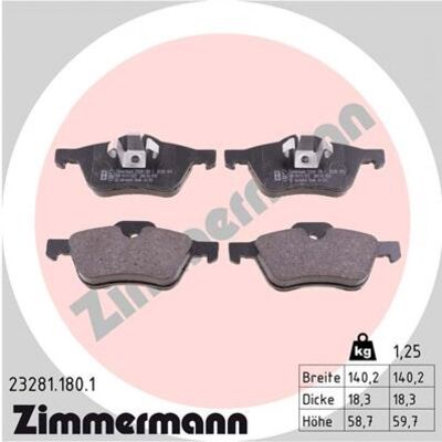Zimmermann Plaquettes de Frein Mini - Avant - Publicité Zimmermann Plaquettes de Frein Mini - Avant - Publicité