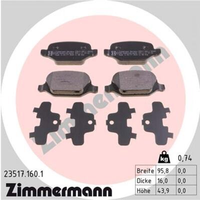 Zimmermann Plaquettes de frein 77362276 - Système de freinage - Publicité Zimmermann Plaquettes de frein 77362276 - Système de freinage - Publicité