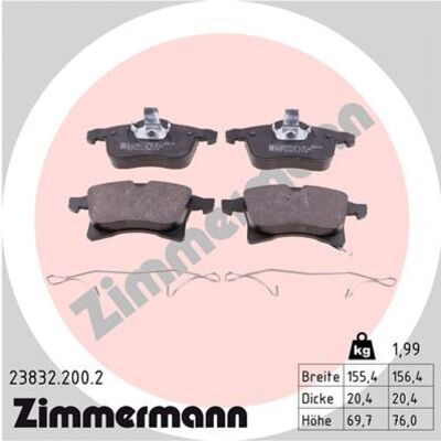 Zimmermann Kit de Plaquettes de Frein - Avant pour Chevrolet Zafira Opel - Système de Freinage - Publicité Zimmermann Kit de Plaquettes de Frein - Avant pour Chevrolet Zafira Opel - Système de Freinage - Publicité