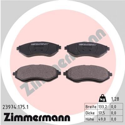 Zimmermann Kit de Plaquettes de Frein - Compatible avec Chevrolet Aveo, Daewoo - Frein avant - Publicité Zimmermann Kit de Plaquettes de Frein - Compatible avec Chevrolet Aveo, Daewoo - Frein avant - Publicité