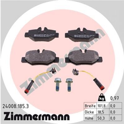 Zimmermann 24008.185.3 Plaquettes de Frein - Système de Freinage - Publicité Zimmermann 24008.185.3 Plaquettes de Frein - Système de Freinage - Publicité
