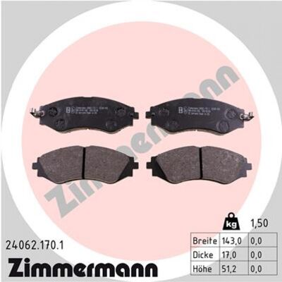 Plaquettes de frein Zimmermann Axe avant - Système de freinage - SUMITOMO - 4 pièces - Publicité Plaquettes de frein Zimmermann Axe avant - Système de freinage - SUMITOMO - 4 pièces - Publicité