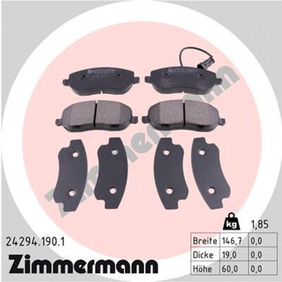 Kit de Plaquettes de Frein Zimmermann pour Fiat Croma - Avant, Indicateur d'Usure, Qualité Allemande - Publicité Kit de Plaquettes de Frein Zimmermann pour Fiat Croma - Avant, Indicateur d'Usure, Qualité Allemande - Publicité