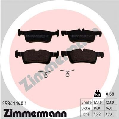 Zimmermann 25841.140.1 - Plaquettes de frein pour Ford Fiesta Arrière - Publicité Zimmermann 25841.140.1 - Plaquettes de frein pour Ford Fiesta Arrière - Publicité