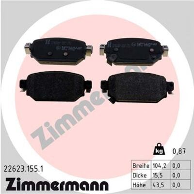 Zimmermann Mazda 3 Kit de Plaquettes de Frein Disque - Plaquettes - Publicité Zimmermann Mazda 3 Kit de Plaquettes de Frein Disque - Plaquettes - Publicité