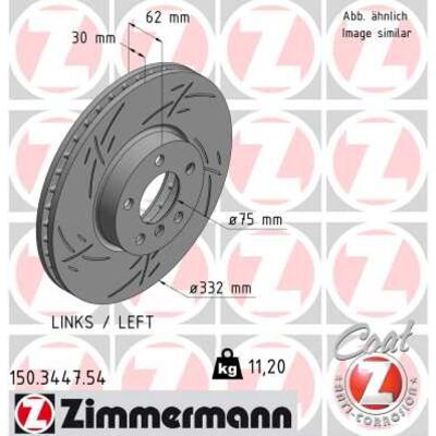 Disque de frein ZIMMERMANN - Black Z - Ventilé - 150.3447.54 - Publicité Disque de frein ZIMMERMANN - Black Z - Ventilé - 150.3447.54 - Publicité