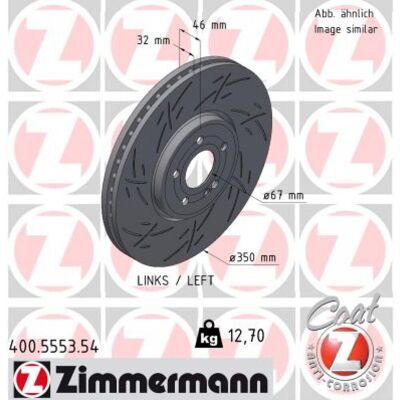 Zimmermann 400.5553.54 Disque de frein ventilé - Disque de frein - Publicité Zimmermann 400.5553.54 Disque de frein ventilé - Disque de frein - Publicité