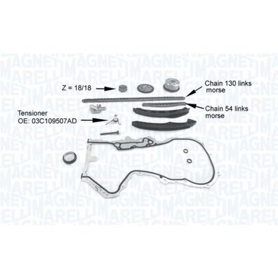 Magneti Marelli 341500001210 Kit de chaîne de distribution - Silencieux, avec chaîne de pompe à huile - Publicité Magneti Marelli 341500001210 Kit de chaîne de distribution - Silencieux, avec chaîne de pompe à huile - Publicité