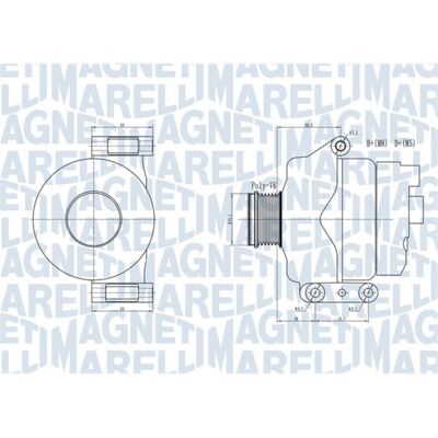 Alternateur Magneti Marelli 14V 90A avec Poulie - Alternateur - Publicité Alternateur Magneti Marelli 14V 90A avec Poulie - Alternateur - Publicité