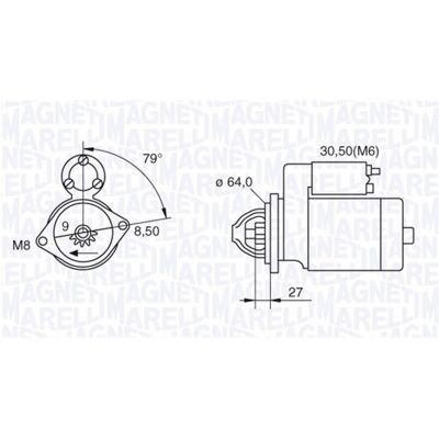 Magneti Marelli 063280045010 - Démarreur - 1,3kW, 12V, horaire - Publicité Magneti Marelli 063280045010 - Démarreur - 1,3kW, 12V, horaire - Publicité