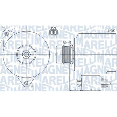 Magneti Marelli A521351053 Alternateur - Générateur - Publicité Magneti Marelli A521351053 Alternateur - Générateur - Publicité
