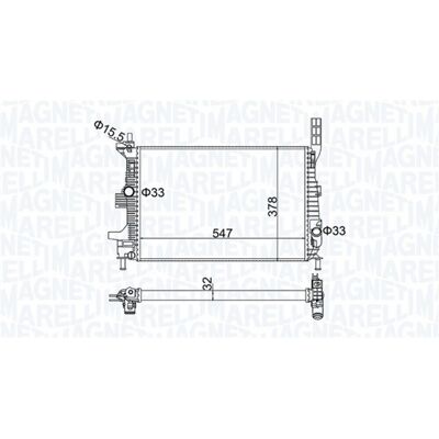 MAGNETI MARELLI - 350213173800 - Ford Focus 3 - Radiator - Publicité MAGNETI MARELLI - 350213173800 - Ford Focus 3 - Radiator - Publicité