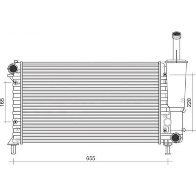 Radiateur moteur Magneti Marelli 350213892000 - Compatible Fiat - Publicité Radiateur moteur Magneti Marelli 350213892000 - Compatible Fiat - Publicité