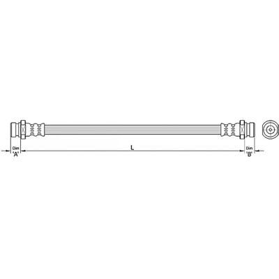Flexible de frein Metzger - Longueur 309 mm, M10 x 1, Filetage 11 mm - Publicité Flexible de frein Metzger - Longueur 309 mm, M10 x 1, Filetage 11 mm - Publicité