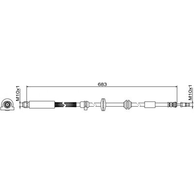 Metzger BMW 5-7 Series Flexible de frein avant - Tuyau de frein, 683mm, M10x1 - Publicité Metzger BMW 5-7 Series Flexible de frein avant - Tuyau de frein, 683mm, M10x1 - Publicité