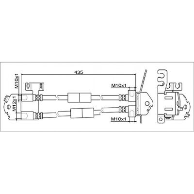 Flexible de frein Metzger 4111557 Arrière Milieu pour Ford Transit - Publicité Flexible de frein Metzger 4111557 Arrière Milieu pour Ford Transit - Publicité