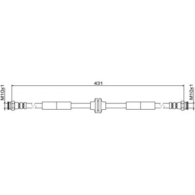 Tube de frein Metzger Alfa 159 - Avant, 431mm, M10 x 1 - Publicité Tube de frein Metzger Alfa 159 - Avant, 431mm, M10 x 1 - Publicité