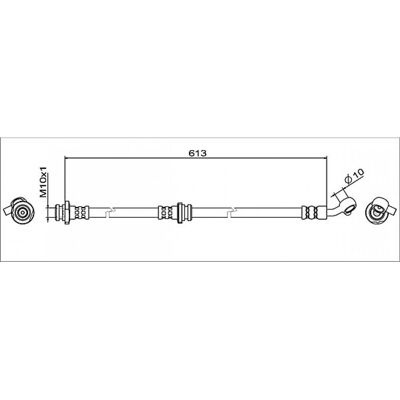 Metzger 4111946 - Tuyau de frein pour Nissan Qashqai & X-trail - 613mm, Banjo M10 - Publicité Metzger 4111946 - Tuyau de frein pour Nissan Qashqai & X-trail - 613mm, Banjo M10 - Publicité