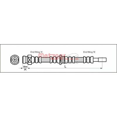 Metzger M862414 Tuyau de Frein - Pièce de Frein - Publicité Metzger M862414 Tuyau de Frein - Pièce de Frein - Publicité