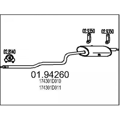 MTS 01.94260 Silencieux arrière - Système d'échappement pour Toyota Corolla VIII - Publicité MTS 01.94260 Silencieux arrière - Système d'échappement pour Toyota Corolla VIII - Publicité