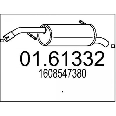 MTS 01.61332 Silencieux arrière - Exhaust Silencer - Publicité MTS 01.61332 Silencieux arrière - Exhaust Silencer - Publicité