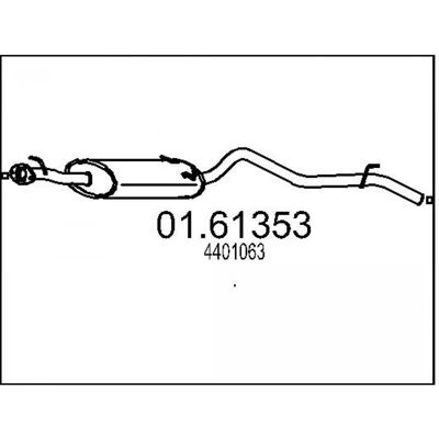 MTS - 01.61353 - FORD Ranger Mk2 - 2200 - Exhaust muffler - Publicité MTS - 01.61353 - FORD Ranger Mk2 - 2200 - Exhaust muffler - Publicité