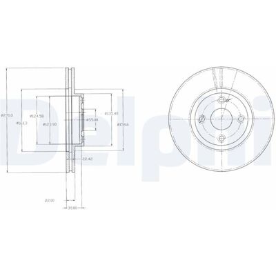 DELPHI BG3966 Disque de frein ventilé huilé pour Mazda MX-5 - Publicité DELPHI BG3966 Disque de frein ventilé huilé pour Mazda MX-5 - Publicité