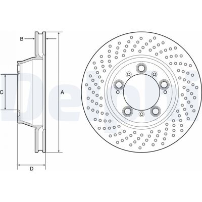 Disque de frein ventilé en carbone haute pour Porsche 911 - DELPHI - Publicité Disque de frein ventilé en carbone haute pour Porsche 911 - DELPHI - Publicité