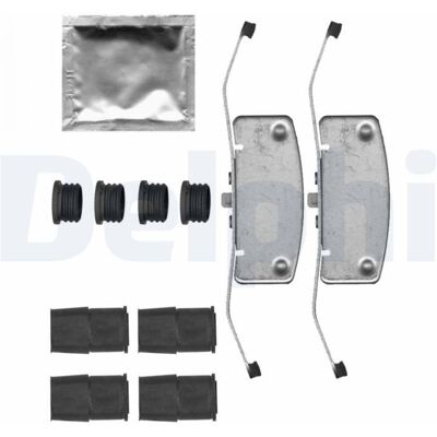Kit d'accessoires Delphi LX0700 - Plaquettes de frein à disque - Publicité Kit d'accessoires Delphi LX0700 - Plaquettes de frein à disque - Publicité